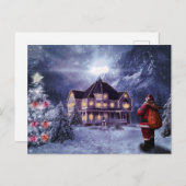 ヴィンテージカントリークリスマスキャビンホリデイ ポストカード (正面/裏面)