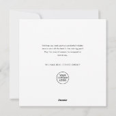 ヴィンテージカントリークリスマスバーンパインツリー企業の シーズンカード (裏面)