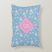 ヴィンテージカントリーゲーズパターンモノグラム アクセントクッション (正面(垂直))