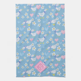 ヴィンテージカントリーゲーズパターンモノグラム キッチンタオル