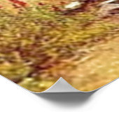 ヴィンテージカントリーコテージガール戸口に立つ ポスター (角)