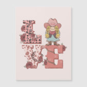 ヴィンテージカントリースタイル「愛」とブロンド女性のカーボーイ (正面)