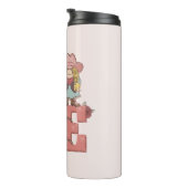 ヴィンテージカントリースタイル「愛」とブロンド女性のカーボーイ タンブラー (回転右)