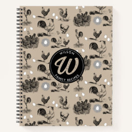 ヴィンテージカントリーチキンロースターエッグレシピ ノートブック