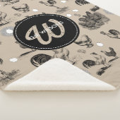 ヴィンテージカントリーチキンロースター卵モノグラム シェルパブランケット (3/4)