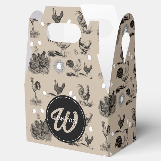 ヴィンテージカントリーチキンロースター卵モノグラム フェイバーボックス (オープン)