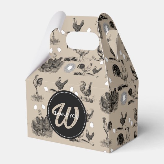 ヴィンテージカントリーチキンロースター卵モノグラム フェイバーボックス (正面サイド)