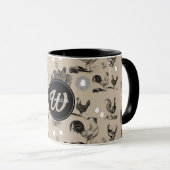 ヴィンテージカントリーチキンロースター卵モノグラム マグカップ (正面右)