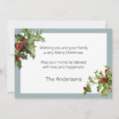 ヴィンテージカントリーチャーチアンドホリー シーズンカード (裏面)