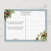 ヴィンテージカントリーチャーチアンドホリー シーズンポストカード (裏面)