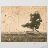 ヴィンテージカントリーツリー素朴ベージュアンティークファーム (正面)