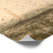 ヴィンテージカントリーツリー素朴ベージュアンティークファーム ポスター (角)