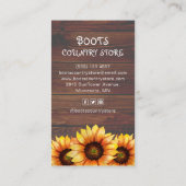 ヴィンテージカントリーファームサンフラワー素朴自然 名刺 (裏面)