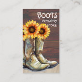 ヴィンテージカントリーファームサンフラワー素朴自然 名刺 (正面)