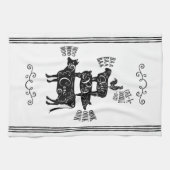 ヴィンテージカントリーファームハウススタックファームアニマル キッチンタオル (横)