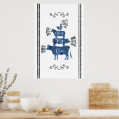 ヴィンテージカントリーファームハウススタックファームアニマル ポスター (キッチン)