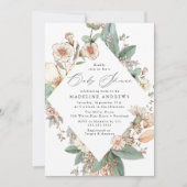 ヴィンテージカントリーフローラベビーシャワー 招待状 (正面)