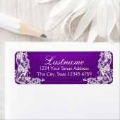 ヴィンテージカントリーフローラレースパープル ラベル (インサイチュ)