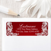 ヴィンテージカントリーフローラレースレッド ラベル (インサイチュ)