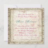 ヴィンテージカントリーブライダルシャワーティーパーティの招待状 招待状 (裏面)