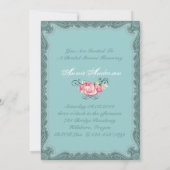 ヴィンテージカントリーブライダルシャワーティーパーティの招待状 招待状 (裏面)