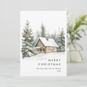 ヴィンテージカントリーホースクリスマスツリー企業の シーズンカード (スタンド正面)