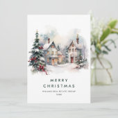 ヴィンテージカントリーホースクリスマスツリー企業の シーズンカード (スタンド正面)