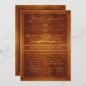 ヴィンテージカントリーポスタースタイル結婚式招待状 招待状 (正面/裏面)