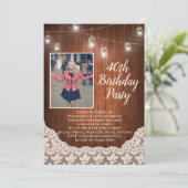 ヴィンテージカントリーライト40th誕生日パーティー写真 招待状 (スタンド正面)