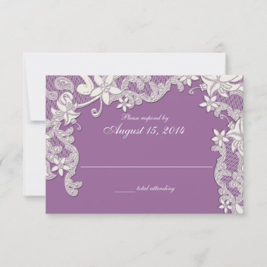 ヴィンテージカントリーレーススタイルデザイン応答 出欠カード (正面)