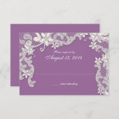 ヴィンテージカントリーレーススタイルデザイン応答 出欠カード (正面/裏面)