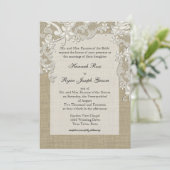 ヴィンテージカントリーレースデザインアンドバーラップ 招待状 (スタンド正面)