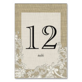 ヴィンテージカントリーレースデザイン テーブルナンバー (裏面)