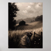 ヴィンテージカントリー側エスケープ、穏やかな農村風景 ポスター (正面)