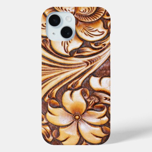 ヴィンテージカントリー工具付きレザーウェスタン Case-Mate iPhoneケース (裏面)