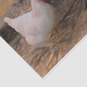 ヴィンテージカントリー納屋周囲の庭チキン 薄葉紙 (詳細)