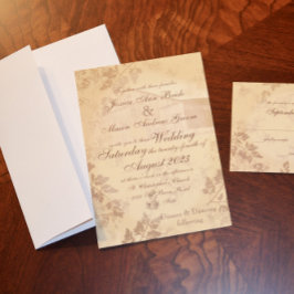 ヴィンテージカントリー結婚バーンズ 招待状