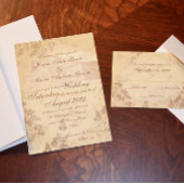 ヴィンテージカントリー結婚バーンズ 招待状