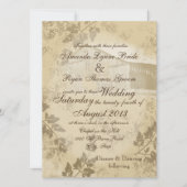 ヴィンテージカントリー結婚バーンズ 招待状 (正面)