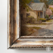 ヴィンテージカントリー絵を描タウン素朴イエローカー ポスター