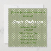 ヴィンテージカントリー茶パーティーブライダルシャワー招待 招待状 (裏面)