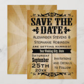 ヴィンテージカントリー・セーブ・ザ・デートカード セーブザデート (正面/裏面)