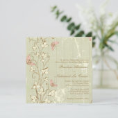 ヴィンテージカントリー・ラスチック・クリーム結婚式招待状 招待状 (スタンド正面)