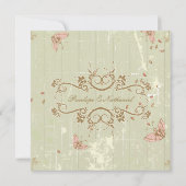 ヴィンテージカントリー・ラスチック・クリーム結婚式招待状 招待状 (裏面)