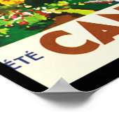 ヴィンテージカンヌコートダジュールフランスのトラベルポスター ポスター (角)