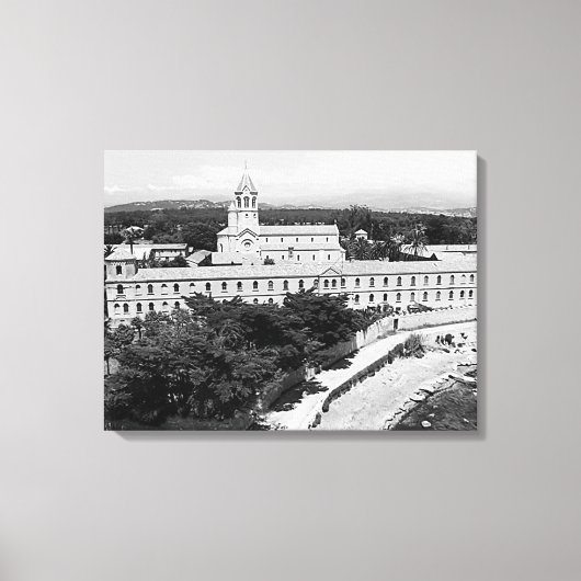 ヴィンテージカンヌサンノワート島修道院 キャンバスプリント (正面)