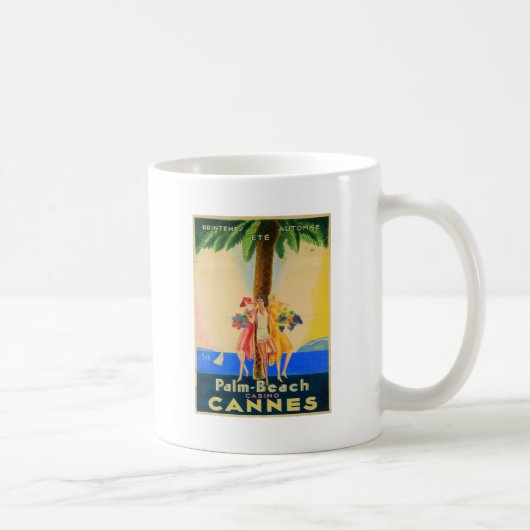 ヴィンテージカンヌフランスの旅行 コーヒーマグカップ (右)