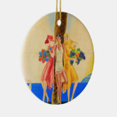 ヴィンテージカンヌフランスの旅行 セラミックオーナメント (右)