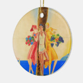 ヴィンテージカンヌフランスの旅行 セラミックオーナメント (左)