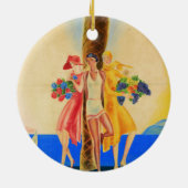 ヴィンテージカンヌフランスの旅行 セラミックオーナメント (裏面)